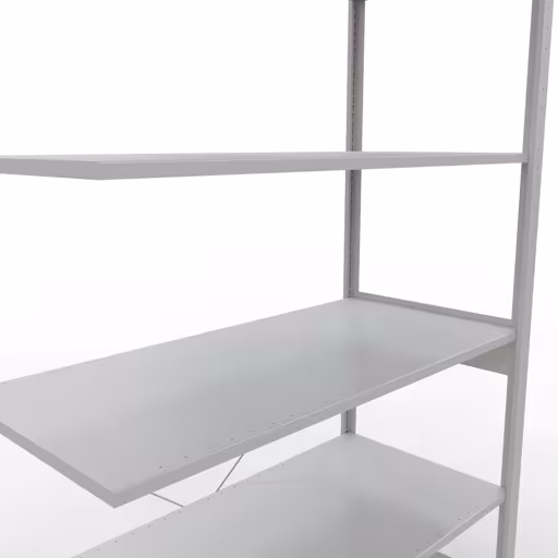 Andere Ansicht des Artikels Stecksystem Anbauregal 2500x1300x600 mm, Typ 150 kg, lichtgrau aus der Kategorie Stecksystem