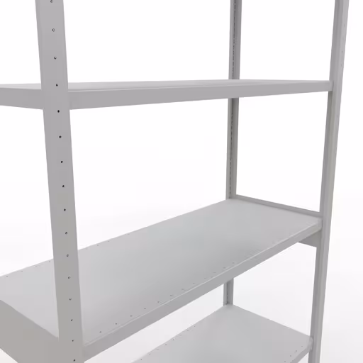 Abbildung Nr 13 des Artikels Grundregal, Fachbodenregal Stecksystem MULTIplus250, 3000 x 1300 x 500 mm (HxBxT), 7 Fachböden, Längenriegel, RAL 7035 lichtgrau aus der Produktgruppe Stecksystem von der Marke Schulte Lagertechnik