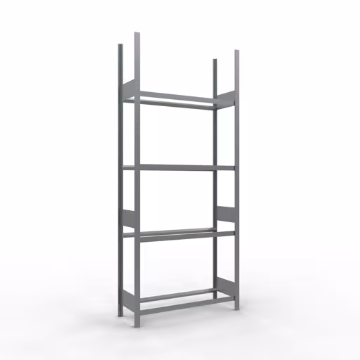 Grundregal, Räder-/Reifenregal, 2750 x 1150 x 400 mm (HxBxT), verzinkt, 4 Lagerebenen á 150 kg Fachlast pro Ebene aus der Kategorie Autoteilelagerung mit der Artikelnummer 20989