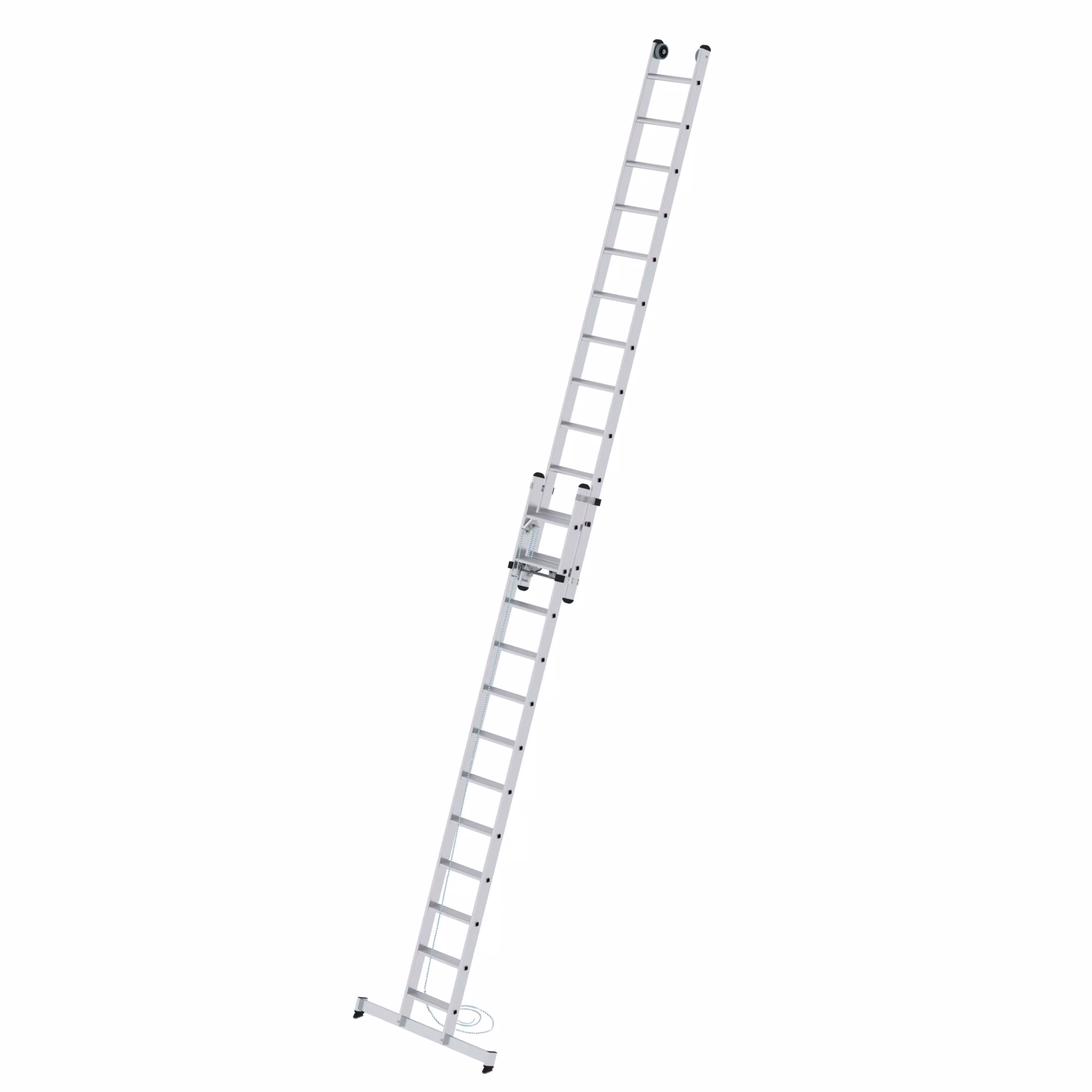 Stufen-Seilzugleiter 2-teilig mit nivello® Traverse 2x12 Stufen von der Marke Munk aus der Produktreihe Stufen- & Sprossenleitern