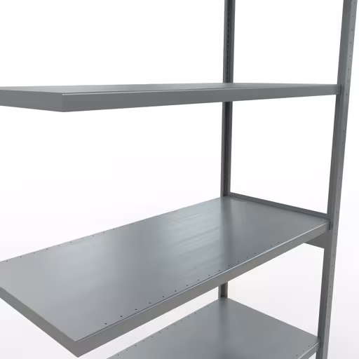 Anbauregal, Fachbodenregal Stecksystem MULTIplus250, 3000 x 1300 x 600 mm (HxBxT), 7 Fachböden, Längenriegel, verzinkt von Schulte Lagertechnik aus der Kategorie Stecksystem