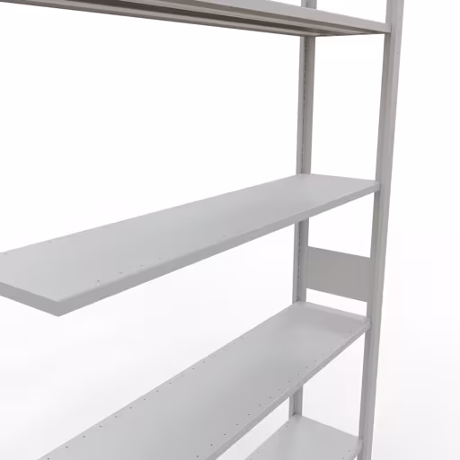 Anbauregal, Fachbodenregal Stecksystem MULTIplus150, 3000 x 1300 x 300 mm (HxBxT), 7 Fachböden, Längenriegel, RAL 7035 lichtgrau von Schulte Lagertechnik aus der Kategorie Stecksystem