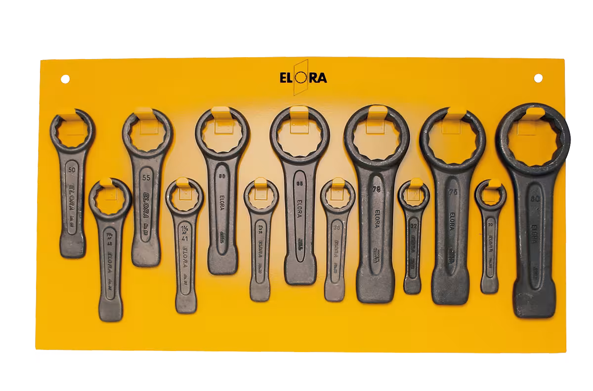 Schlagringschlüssel-Satz, 13-teilig 30-80 mm ELORA-86S-13 aus der Kategorie Schwere Schlag- und Zugringschlüssel mit der Artikelnr. 0086501301000