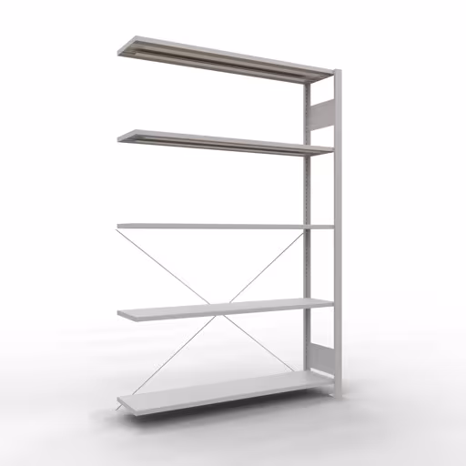 Stecksystem Anbauregal 2000x1300x300 mm, Typ 150 kg, lichtgrau aus der Kategorie Anbauregal mit der Artikelnummer 32635-130