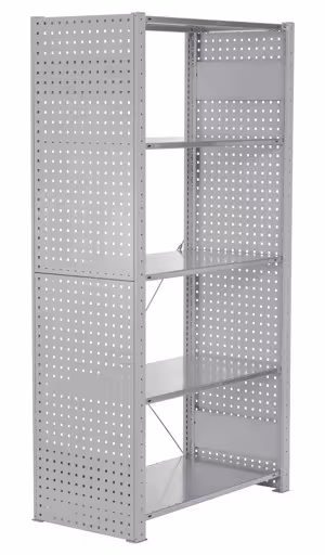 Lochplatten-Seitenblende, 90 x 1250 x 800 mm (H x T), RAL 7035 lichtgrau von der Marke Schulte Lagertechnik aus der Produktreihe Stecksystem