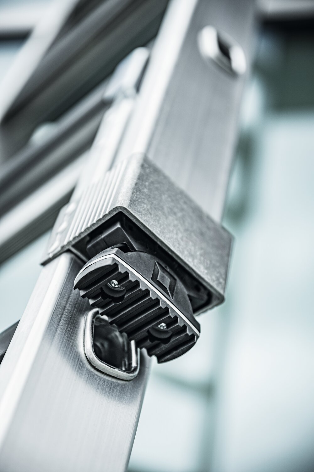 Munk Stufen-Glasreinigerleiter-Satz mit nivello®-Traverse und clip-step R13 2-teilig