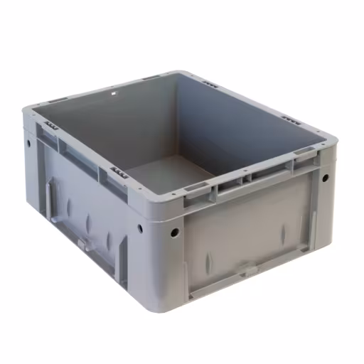 Euro-Stapelkasten 145 x 300 x 400, grau, PP von Schulte Lagertechnik aus der Kategorie Stecksystem