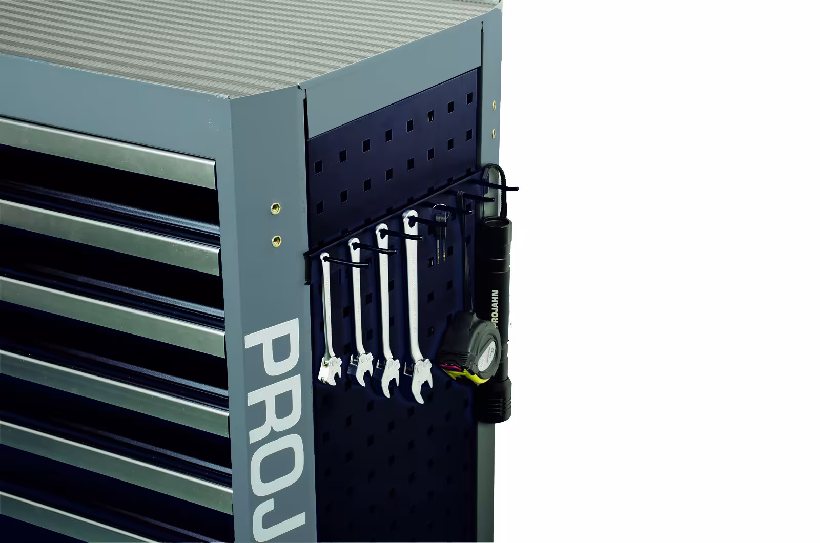 Zubehör Werkstattwagen mit Vierkantlochung Hakenleiste für 7 Teile Schwarz von der Marke PROJAHN Hakenleiste Typ Variante: Zubehör Werkstattwagen mit Vierkantlochung Hakenleiste für 7 Teile Schwarz aus der Kategorie Ordnungssysteme & Werkstattwagen mit der Artikelnr. 5503-202