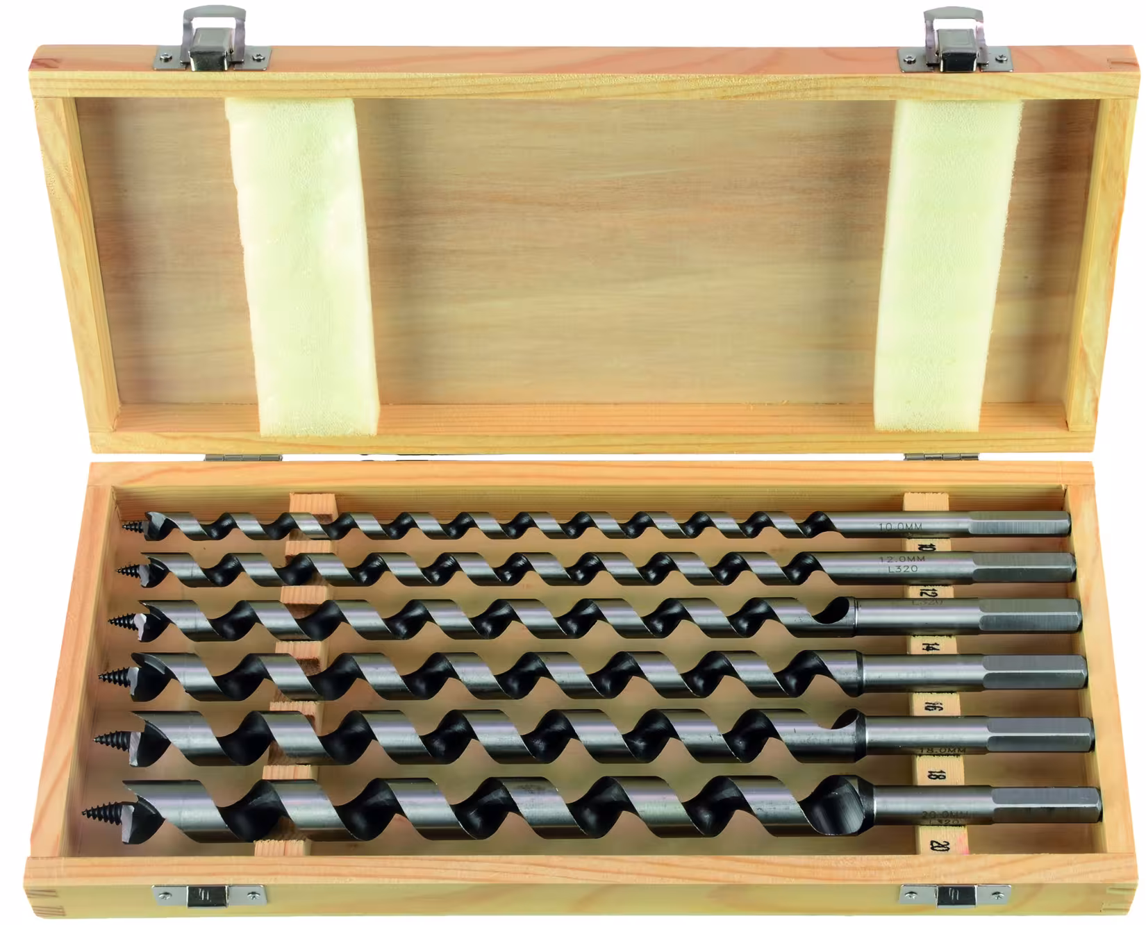 Zusatzbild des Artikels S Holz Schlangenb.320 mm in Holzkassette aus Bohrer