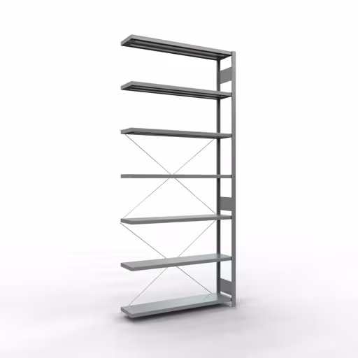 Stecksystem Anbauregal 3000x1300x300 mm, Typ 250 kg, verzinkt aus der Kategorie Anbauregal mit der Artikelnummer 12937-130