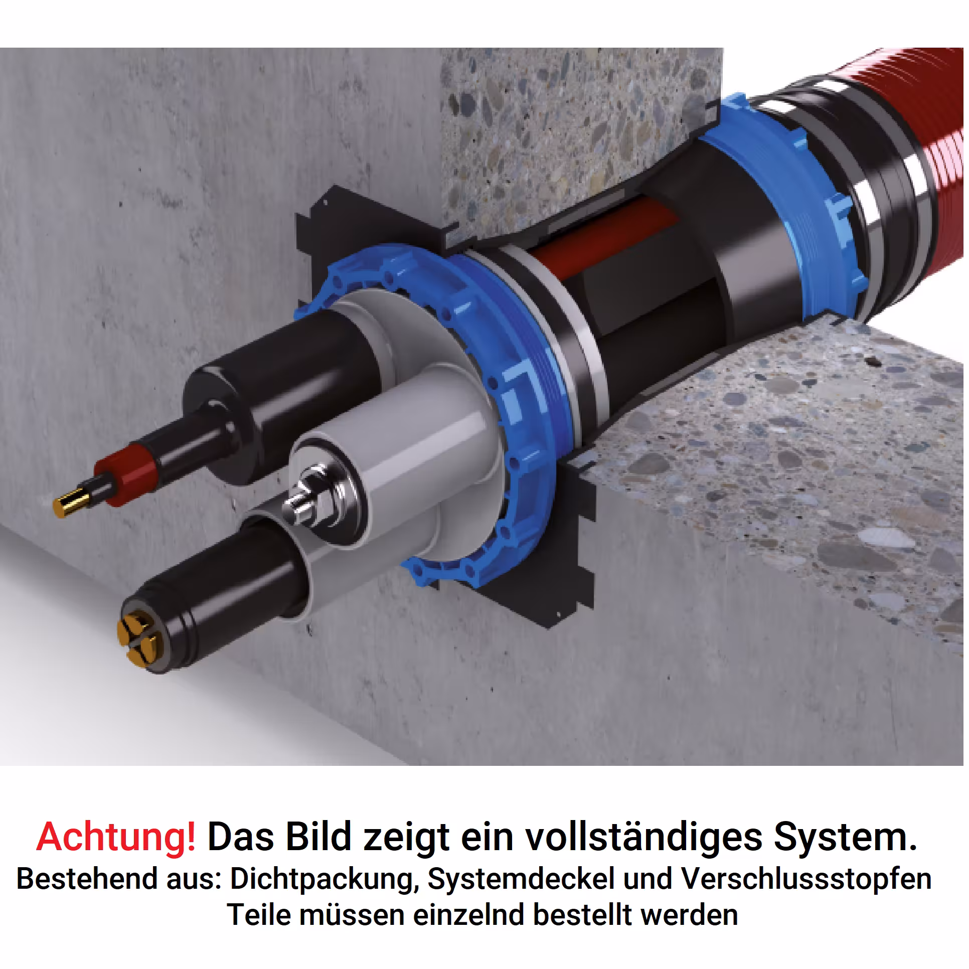 KD150 Einfach Dichtpackung Mauer Kabel Durchführung UGA System-Technik von der Marke UGA System-Technik aus der Kategorie Kabelschutz