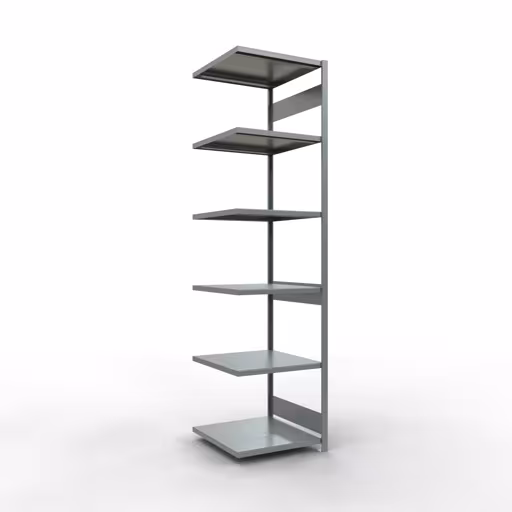 Anbauregal, Fachbodenregal Stecksystem MULTIplus250, 3000 x 750 x 800 mm (HxBxT), 7 Fachböden, Längenriegel, verzinkt aus der Kategorie Anbauregal mit der Artikelnummer 12987-75-LR
