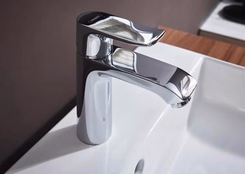 Detailbild 4076657 Hansgrohe Einhebel-Waschtischmischer METRIS 110 Nennweite 15 ComfortZone 110 mit Zugstangen-Ablaufgarnitur G 1 1/4 Zoll chrom