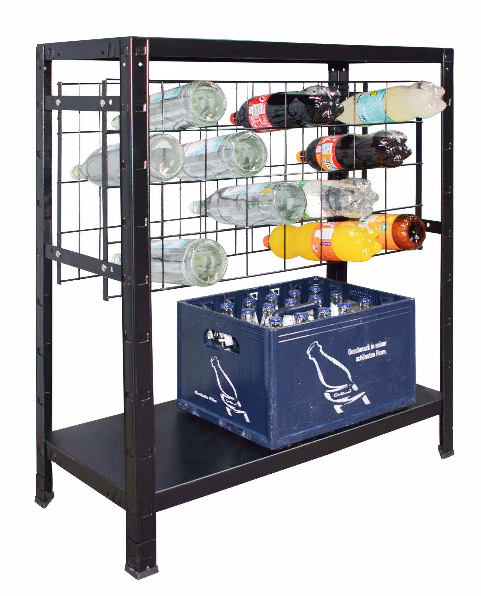 SCHULTE Regalwelt Weinregal für bis zu 32 Flaschen, 90x80x35 cm (HxBxT), schwarz von der Marke Schulte Regalwelt aus der Produktreihe Fachbodenregale