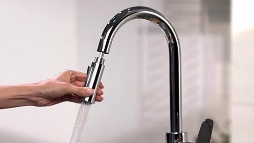 Detailbild 3984733 Hansgrohe Einhebel-Küchenmischer 240 FOCUS DN 15, mit Ausziehbrause chrom