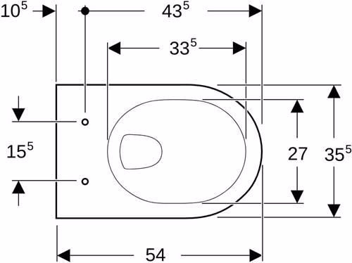 Geberit Renova Wand-WC Tiefspüler weiß