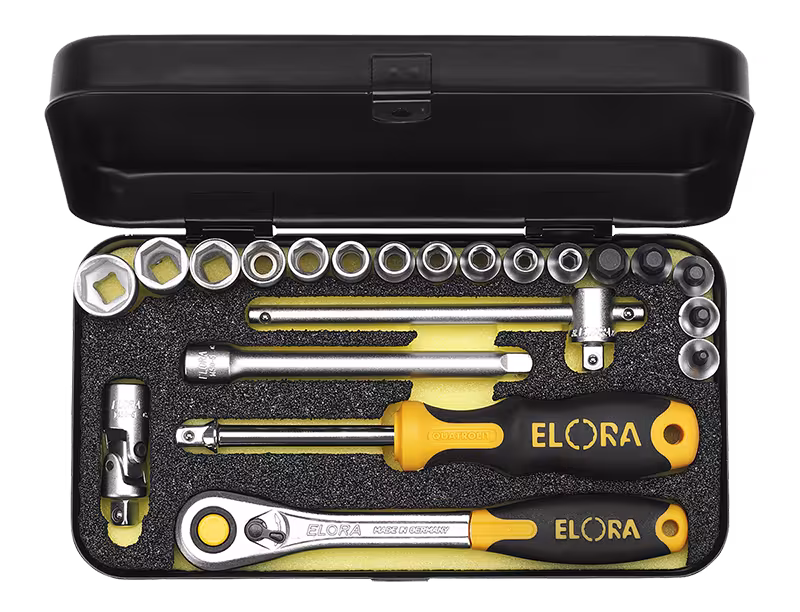 Steckschlüssel-Satz 1/4", ELORA-1400-I aus der Kategorie Steckschlüssel-Sortiment 1/4" mit der Artikelnr. 1400619232000