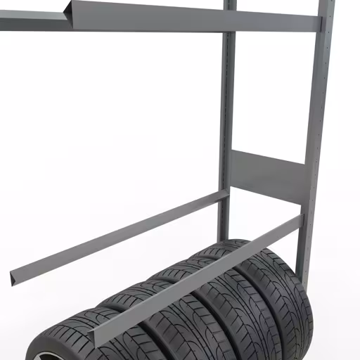 Abbildung Nr 10 des Artikels Anbauregal, Räder-/Reifenregal, 3500 x 1000 x 400 mm, verzinkt, 5 Lagerebenen á 150 kg Fachlast pro Ebene aus der Produktgruppe Fachbodenregale von der Marke Schulte Lagertechnik