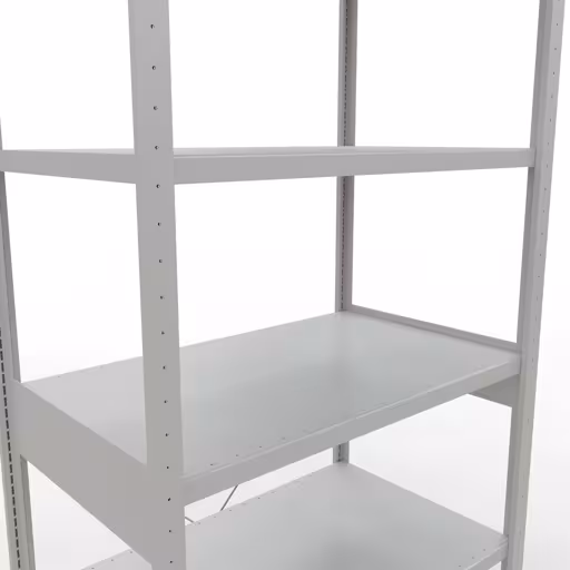 Produktbild Nr.11 des Artikels Grundregal, Fachbodenregal Stecksystem MULTIplus250, 2500 x 1000 x 600 mm (HxBxT), 6 Fachböden, Kreuzstrebe, RAL 7035 lichtgrau aus der Produktreihe Stecksystem von der Marke Schulte Lagertechnik