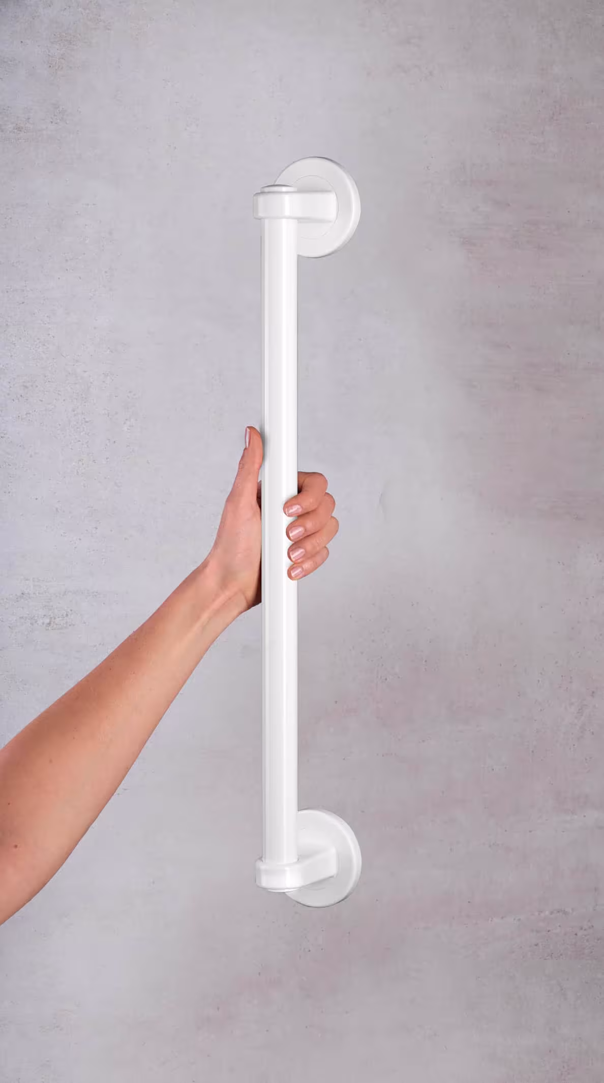 Haltegriff Pro L, weiß, Aluminium mit der GTIN 4006956016221 Haltegriff Pro L, weiß, Aluminium von Ridder mit der Artikelnr. A160601