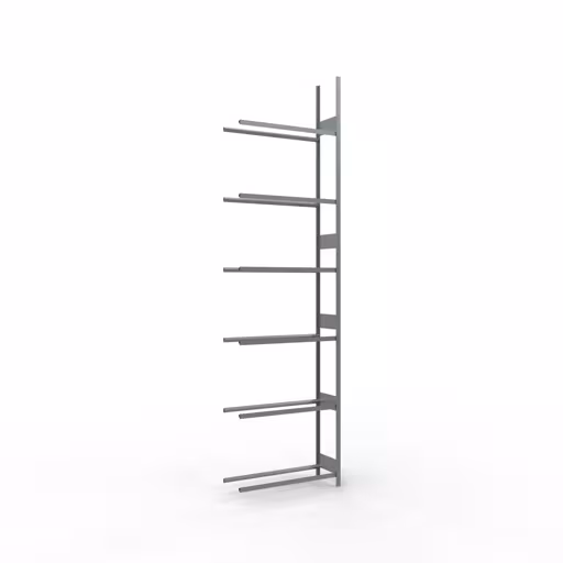 Anbauregal, Räder-/Reifenregal, 4500 x 1200 x 400 mm, verzinkt, 6 Lagerebenen á 150 kg Fachlast pro Ebene aus der Kategorie Autoteilelagerung mit der Artikelnummer 20785