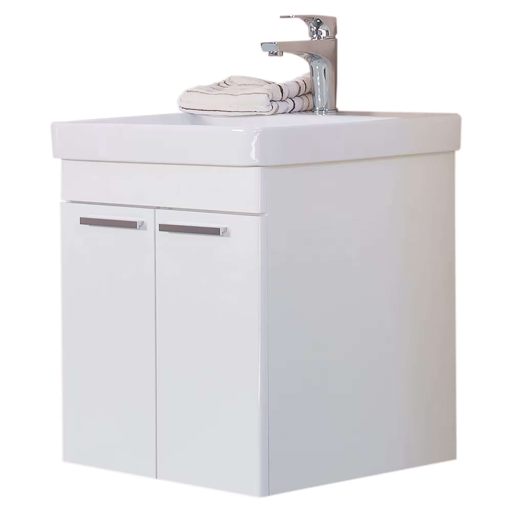 Möbelwaschtisch "LUXURY" 60cm Flügeltürenschrank von der Marke sanicomfort Möbelwaschtisch "LUXURY" 60cm Flügeltürenschrank aus der Kategorie Badmöbel-Sets mit der Artikelnummer 1999664