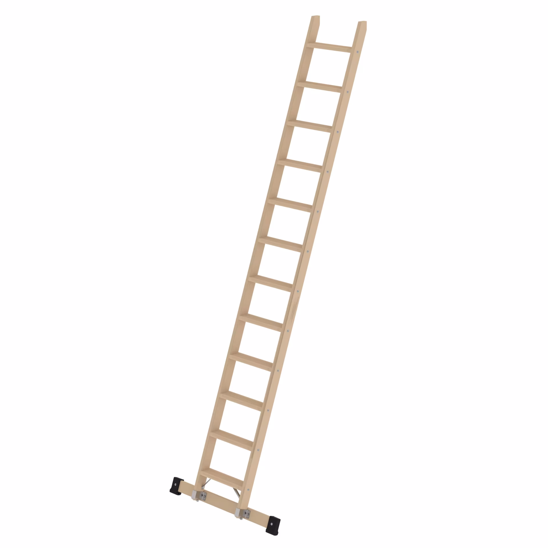 Stufen-Anlegeleiter Holz mit Traverse 12 Stufen von der Marke Munk aus der Produktreihe Stufen- & Sprossenleitern