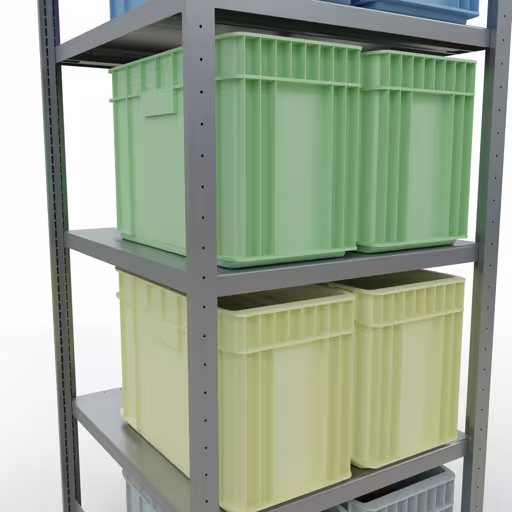 Abbildung Nr 13 des Artikels Grundregal, Fachbodenregal Stecksystem MULTIplus250, 2000 x 750 x 800 mm (HxBxT), 5 Fachböden, Längenriegel, verzinkt aus der Produktgruppe Stecksystem von der Marke Schulte Lagertechnik
