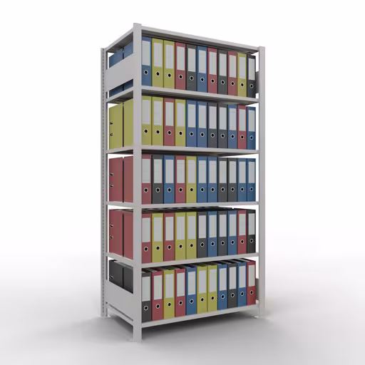 Produktbild Nr 12 des Artikels Grundregal, Büro-Fachbodenregal Stecksystem MULTIplus150, 2000 x 1000 x 600 mm (HxBxT), 6 Fachböden, Längenriegel, ohne Mittelanschlag, lichtgrau Abbildung Nr 12 des Artikels Grundregal, Büro-Fachbodenregal Stecksystem MULTIplus150, 2000 x 1000 x 600 mm (HxBxT), 6 Fachböden, Längenriegel, ohne Mittelanschlag, lichtgrau aus der Produktgruppe Büroregale von der Marke Schulte Lagertechnik