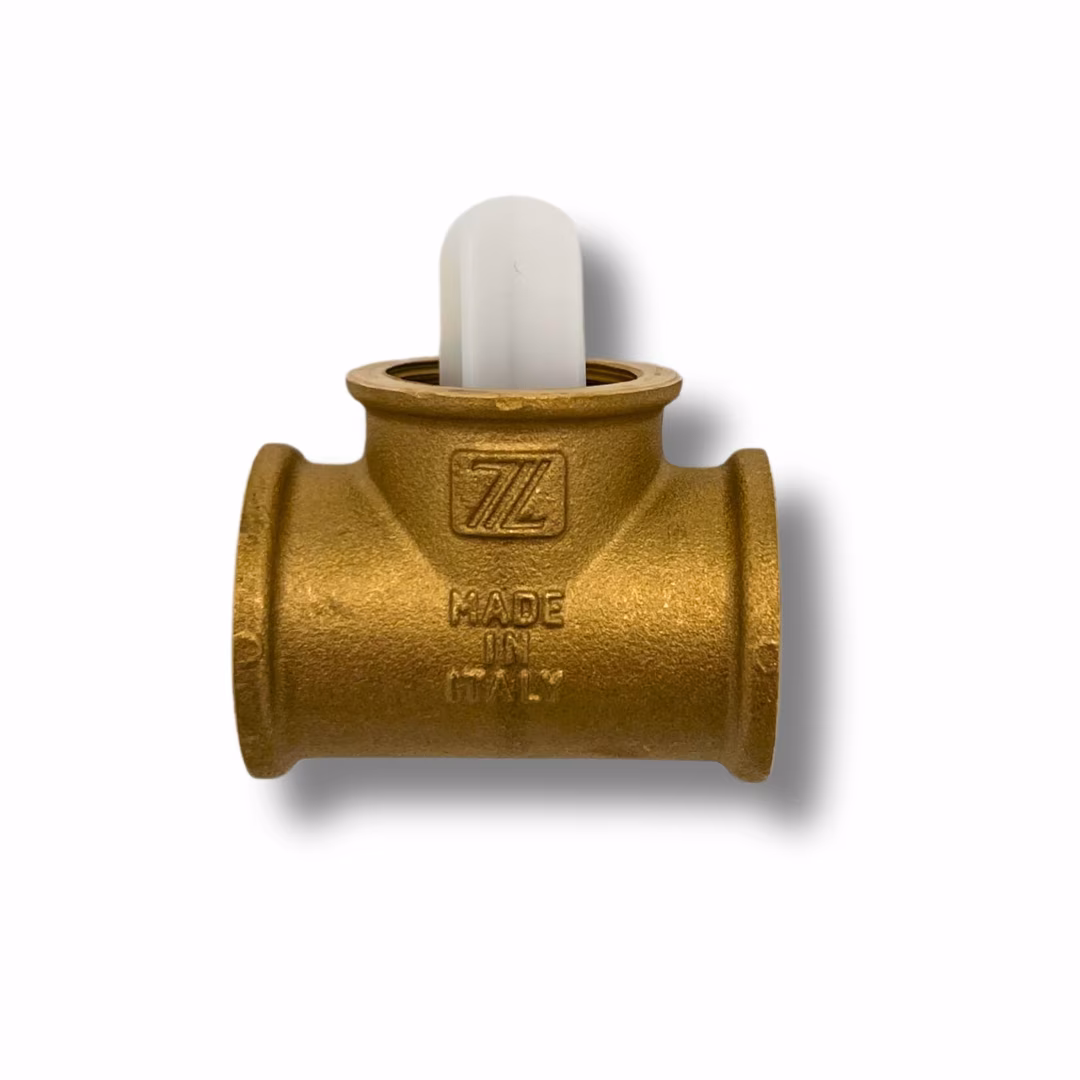 Zilio Durchströmtes Messing T-Stück 3/4" für Trinkwassergefäße von Zilio Zilio Durchströmtes Messing T-Stück 3/4" für Trinkwassergefäße aus der Kategorie Ausdehnungsgefäße mit der Artikelnr. MT20D, Bronze