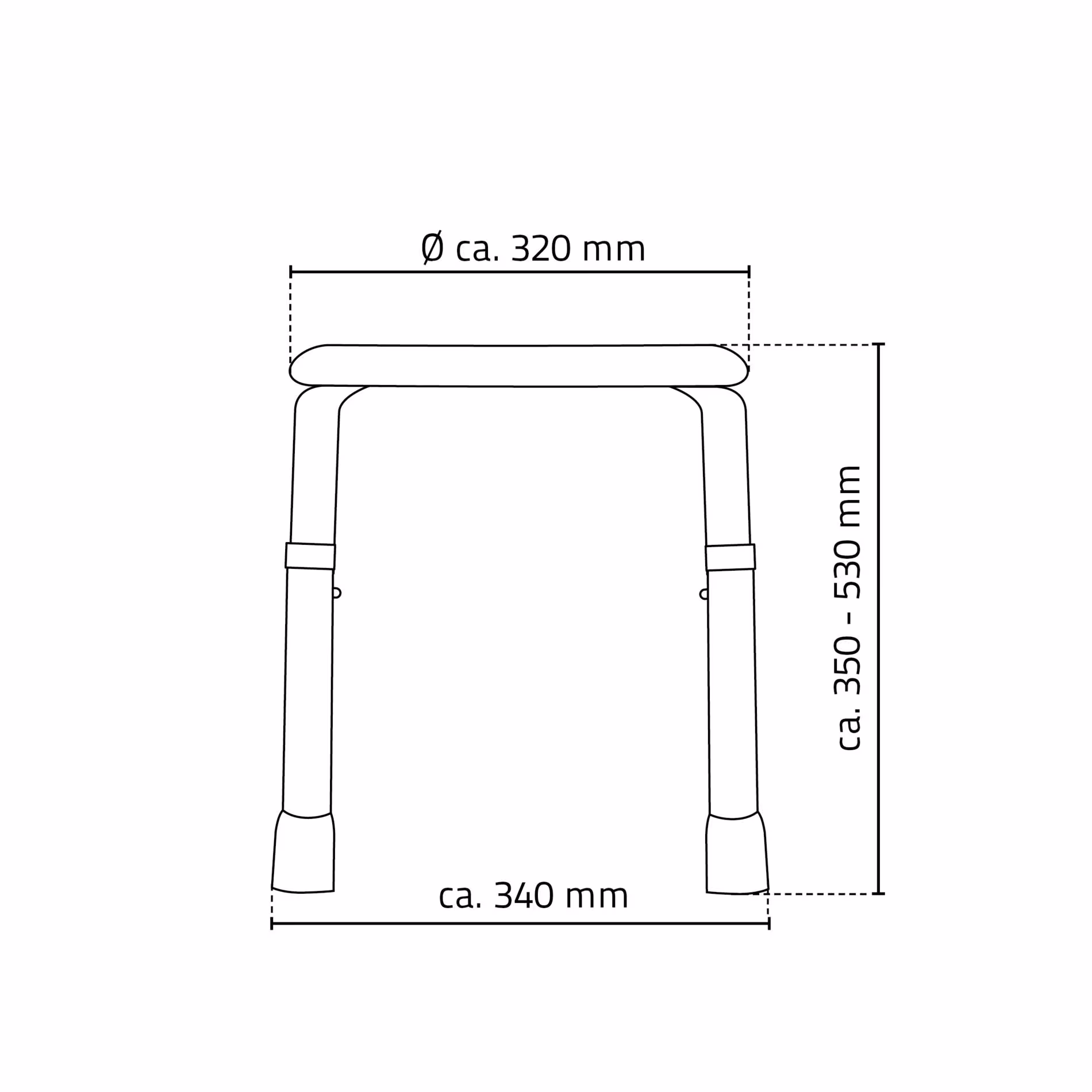 Zusatzbild des Artikels Bad-Hocker Ted, weiß, höhenverstellbar aus Hocker, Stühle, Schemel
