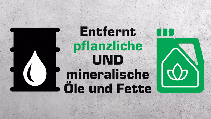 TecLine Ölfleckenentferner 1 l Flasche Schild, Symbol
