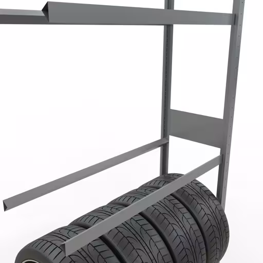 Abbildung Nr 11 des Artikels Anbauregal, Räder-/Reifenregal, 3500 x 1050 x 400 mm, verzinkt, 5 Lagerebenen á 150 kg Fachlast pro Ebene aus der Produktgruppe Fachbodenregale von der Marke Schulte Lagertechnik
