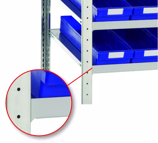 Längenriegel, hinten, 1000 mm, RAL 7035 lichtgrau, für MULTIplus85- und MULTIplus150-Schrägböden von der Marke Schulte Lagertechnik aus der Produktreihe Fachbodenregale
