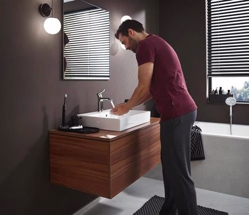 Hansgrohe Einhebel-Waschtischmischer METRIS 110 Nennweite 15 ComfortZone 110 mit Zugstangen-Ablaufgarnitur G 1 1/4 Zoll chrom