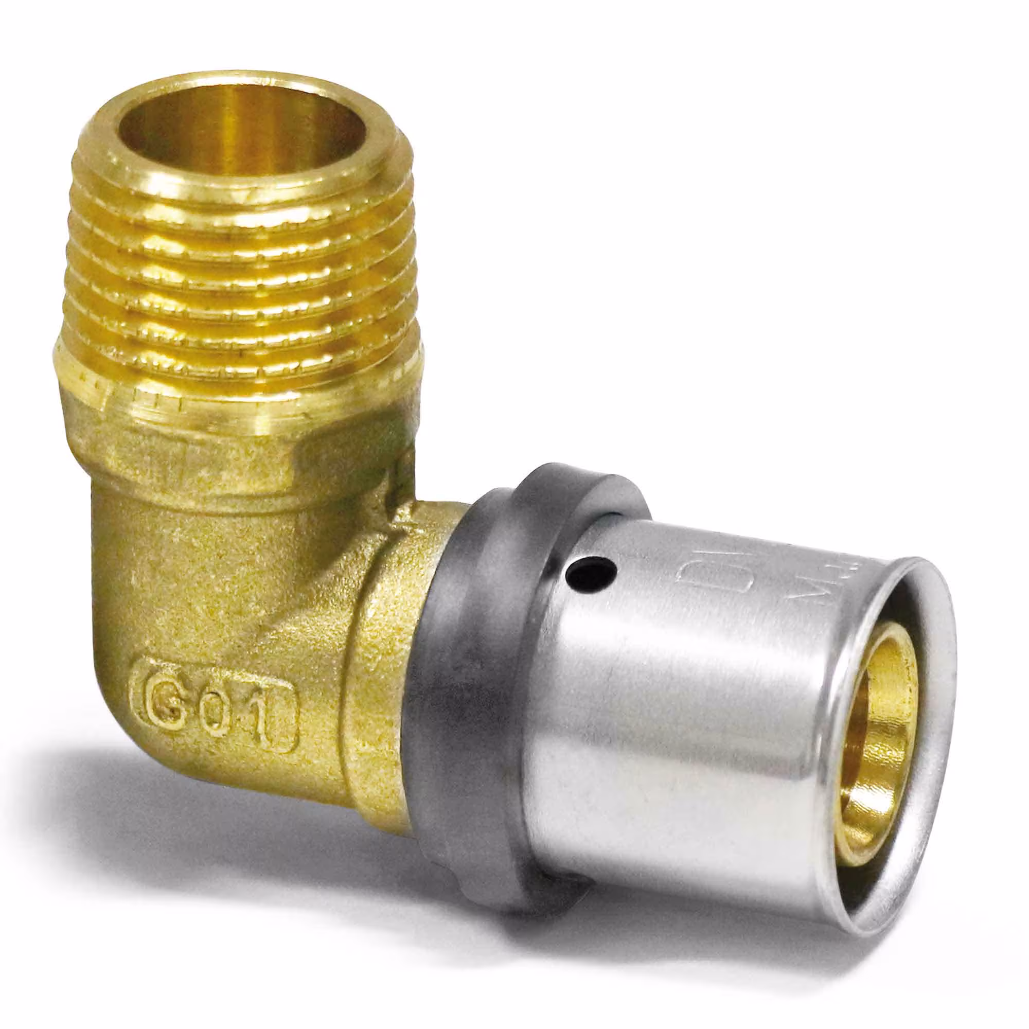 Press-Übergangswinkel mit Außengewinde von Pipetec Press-Übergangswinkel mit Außengewinde aus der Kategorie Pressfittings