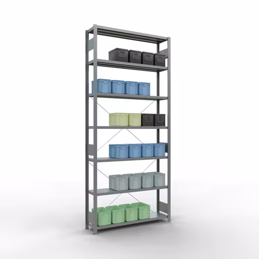 Abbildung Nr 15 des Artikels Stecksystem Grundregal 3000x1300x300 mm, Typ 250 kg, verzinkt aus der Produktgruppe Stecksystem von der Marke Schulte Lagertechnik