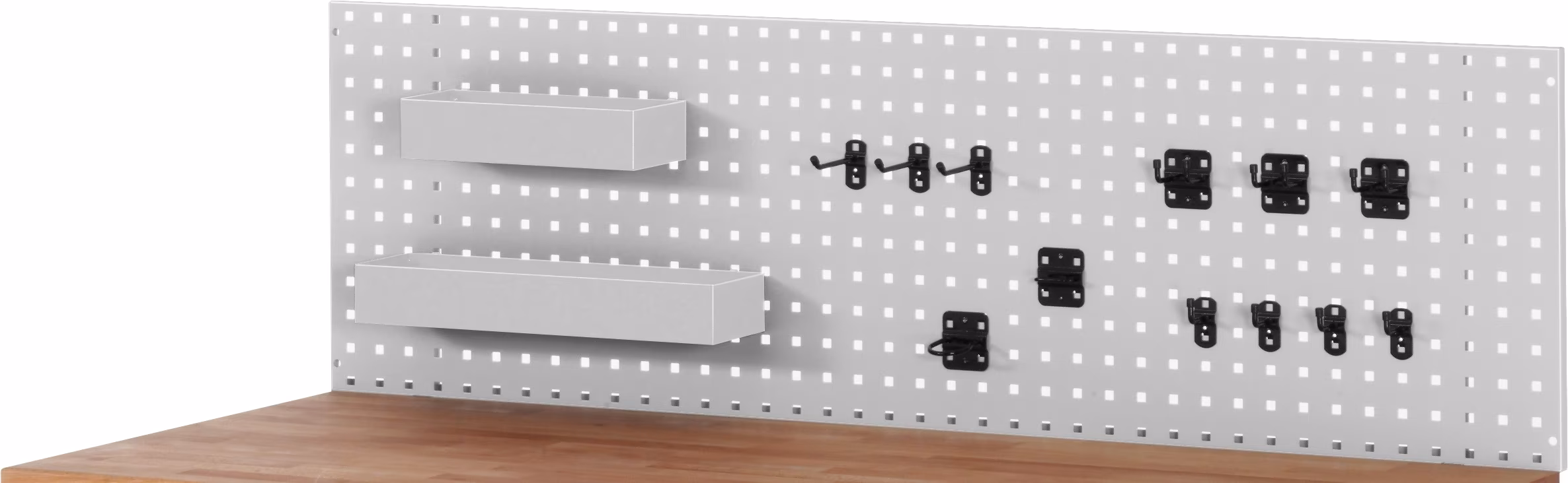 Lochplatte zur Werkbankmontage, Kästen + Halterungen aus der Kategorie Werkbänke mit der Artikelnr. 09-L3000DM-01.12