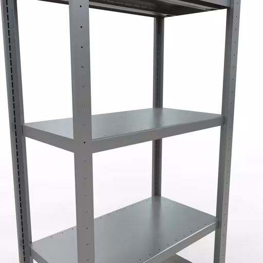 Grundregal, Fachbodenregal Stecksystem MULTIplus250, 2000 x 750 x 400 mm (HxBxT), 5 Fachböden, Längenriegel, verzinkt von der Marke Schulte Lagertechnik aus der Produktreihe Stecksystem