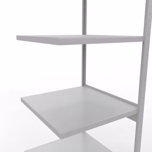 Abbildung Nr 13 des Artikels Anbauregal, Fachbodenregal Stecksystem MULTIplus250, 3000 x 750 x 800 mm (HxBxT), 7 Fachböden, Längenriegel, RAL 7035 lichtgrau aus der Produktgruppe Stecksystem von der Marke Schulte Lagertechnik
