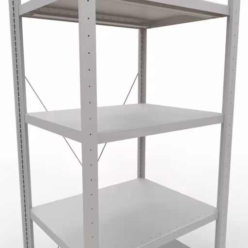 Abbildung Nr 7 des Artikels Grundregal, Fachbodenregal Stecksystem MULTIplus250, 2000 x 750 x 600 mm (HxBxT), 5 Fachböden, Kreuzstrebe, RAL 7035 lichtgrau aus der Produktgruppe Stecksystem von der Marke Schulte Lagertechnik
