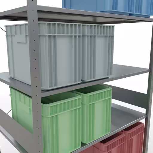 Produktbild Nr.8 des Artikels Stecksystem Grundregal 3000x1300x800 mm, Typ 150 kg, verzinkt aus der Produktreihe Stecksystem von der Marke Schulte Lagertechnik