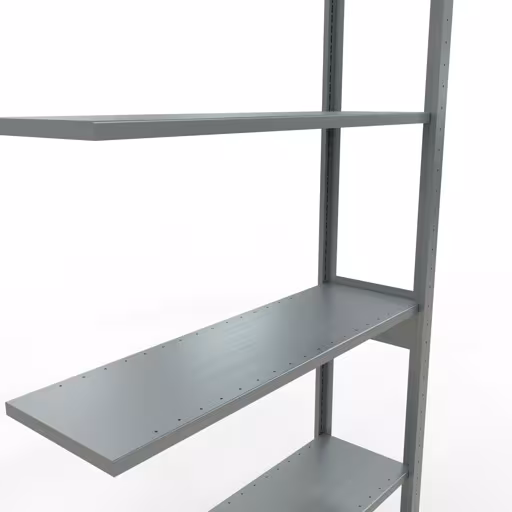 Produktbild Nr.6 des Artikels Anbauregal, Fachbodenregal Stecksystem MULTIplus150, 2500 x 1000 x 300 mm (HxBxT), 6 Fachböden, Längenriegel, verzinkt aus der Produktreihe Stecksystem von der Marke Schulte Lagertechnik