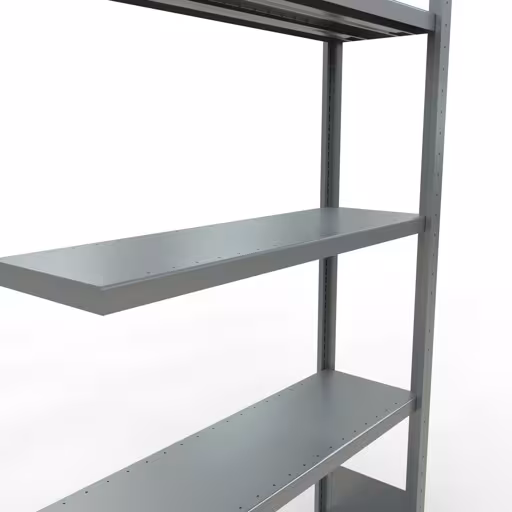 Zusatzbild des Artikels Anbauregal, Fachbodenregal Stecksystem MULTIplus250, 2000 x 1000 x 300 mm (HxBxT), 5 Fachböden, Längenriegel, verzinkt aus Anbauregal