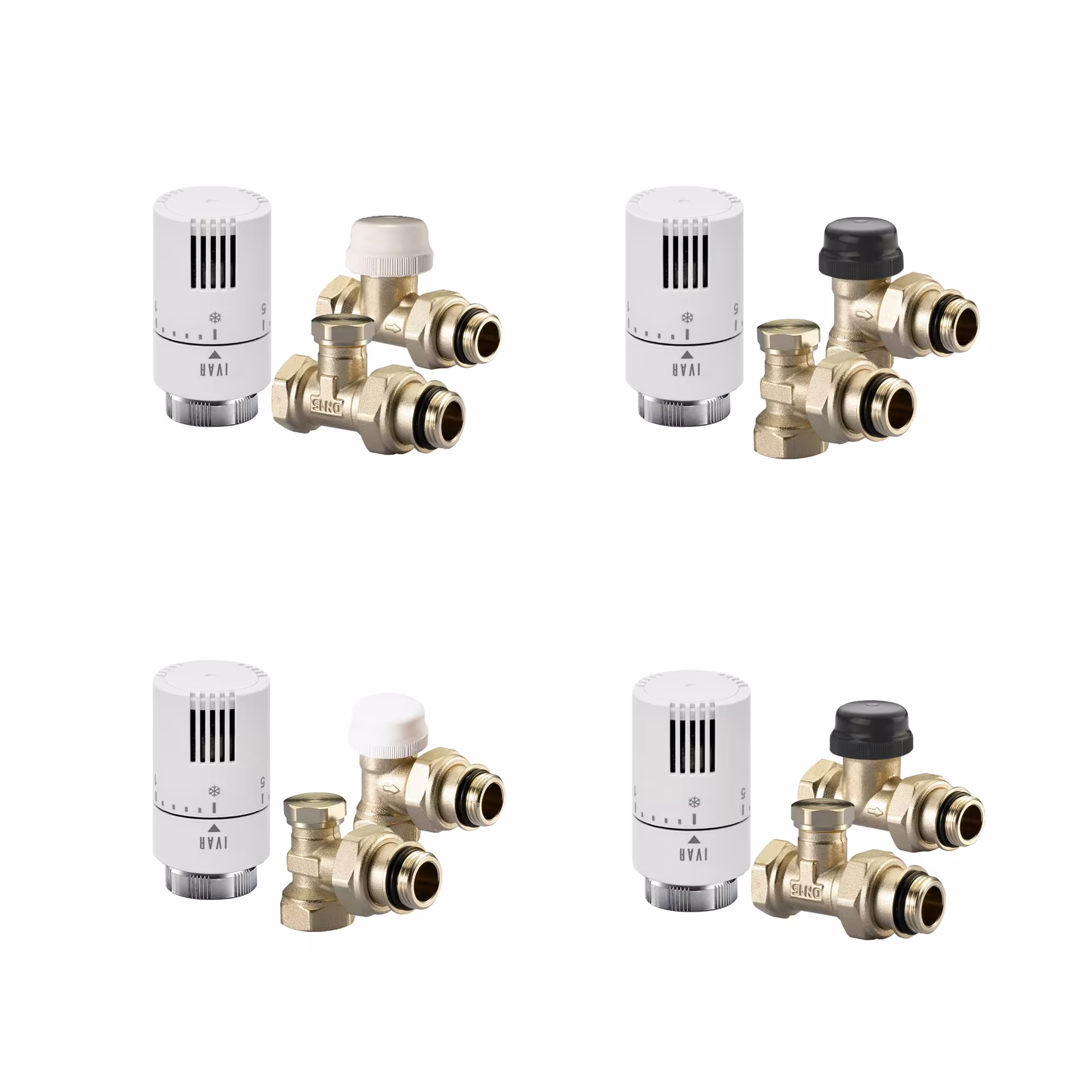 Heizkörperanschluss Set 1/2 Zoll inkl.Thermostatkopf T1500 von Ivar Heizkörperanschluss Set 1/2 Zoll inkl.Thermostatkopf T1500 aus der Kategorie Heizkörpermontage & Anschlüsse