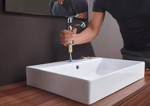 Hansgrohe Einhebel-Waschtischmischer METRIS 110 Nennweite 15 ComfortZone 110 mit Zugstangen-Ablaufgarnitur G 1 1/4 Zoll chrom