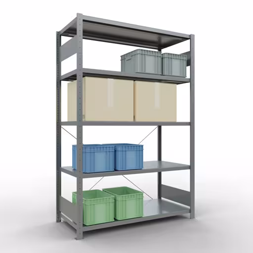 Abbildung Nr 12 des Artikels Stecksystem Grundregal 2000x1300x600 mm, Typ 250 kg, verzinkt aus der Produktgruppe Stecksystem von der Marke Schulte Lagertechnik