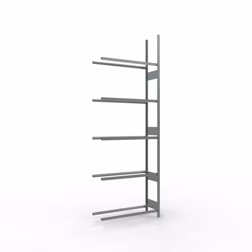 Anbauregal, Räder-/Reifenregal, 3500 x 1200 x 400 mm, verzinkt, 5 Lagerebenen á 150 kg Fachlast pro Ebene aus der Kategorie Autoteilelagerung mit der Artikelnummer 20783