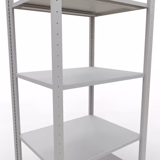 Zusatzbild des Artikels Grundregal, Fachbodenregal Stecksystem MULTIplus150, 2000 x 750 x 600 mm (HxBxT), 5 Fachböden, Längenriegel, RAL 7035 lichtgrau aus Grundregal