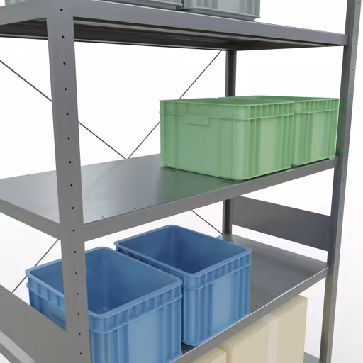 Abbildung Nr 14 des Artikels Stecksystem Grundregal 3000x1300x600 mm, Typ 250 kg, verzinkt aus der Produktgruppe Stecksystem von der Marke Schulte Lagertechnik